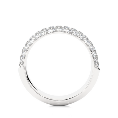 Round Shape Lab or Natural Diamond Eternity Band Solid Gold Full Eternity Wedding Band For - HIGHCARAT DIAMONDS