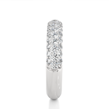 Round Shape Lab or Natural Diamond Eternity Band Solid Gold Full Eternity Wedding Band For - HIGHCARAT DIAMONDS