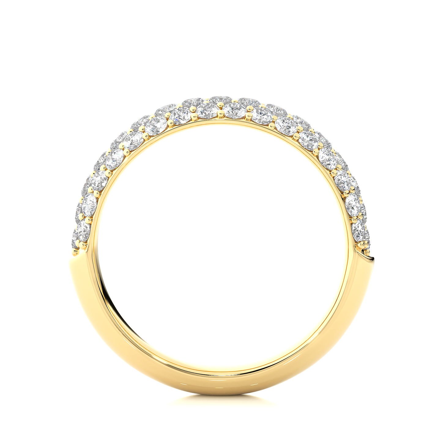 Round Shape Lab or Natural Diamond Eternity Band Solid Gold Full Eternity Wedding Band For - HIGHCARAT DIAMONDS