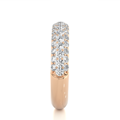 Round Shape Lab or Natural Diamond Eternity Band Solid Gold Full Eternity Wedding Band For - HIGHCARAT DIAMONDS