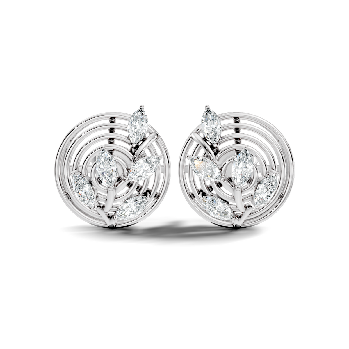 Marquise Cut 18k Solid Rose Gold Ethically Wear Diamond Earrings For Women - HIGHCARAT DIAMONDS