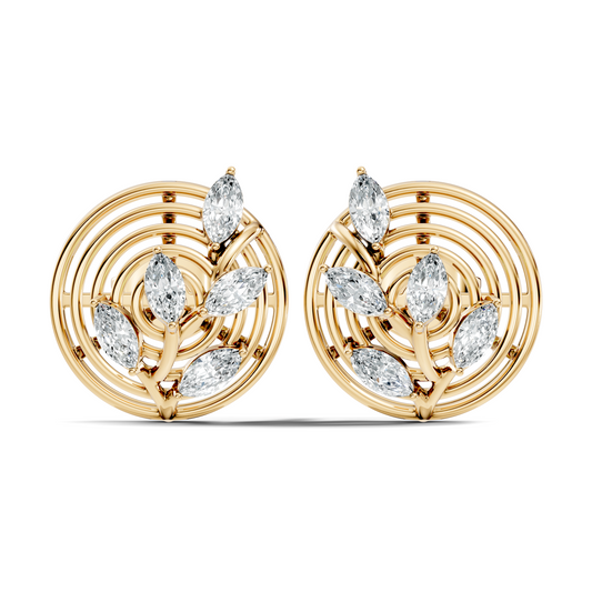 Marquise Cut 18k Solid Rose Gold Ethically Wear Diamond Earrings For Women - HIGHCARAT DIAMONDS