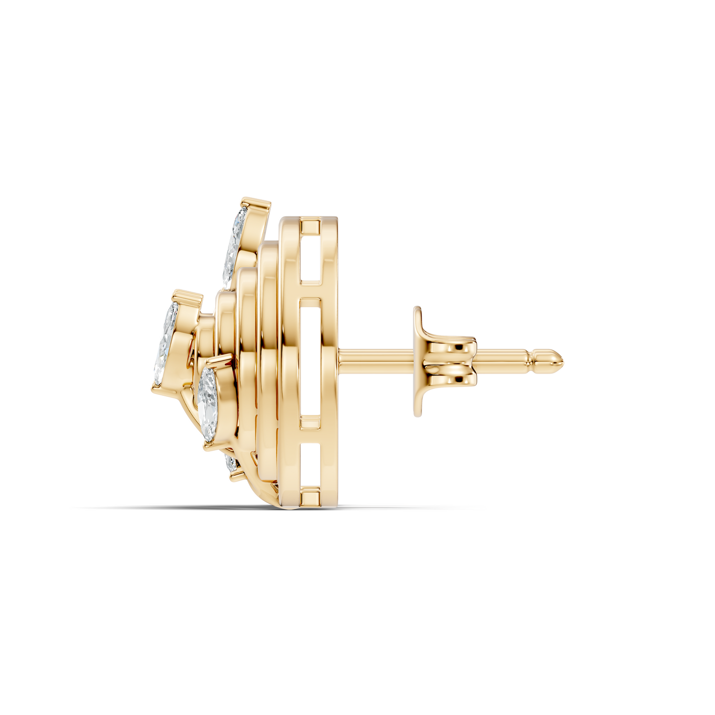 Marquise Cut 18k Solid Rose Gold Ethically Wear Diamond Earrings For Women - HIGHCARAT DIAMONDS