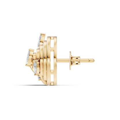 Marquise Cut 18k Solid Rose Gold Ethically Wear Diamond Earrings For Women - HIGHCARAT DIAMONDS