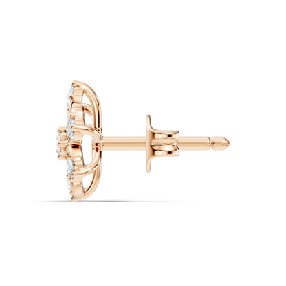 Round Shape Natural-Lab Grown Stunning Diamond Earrings For Her