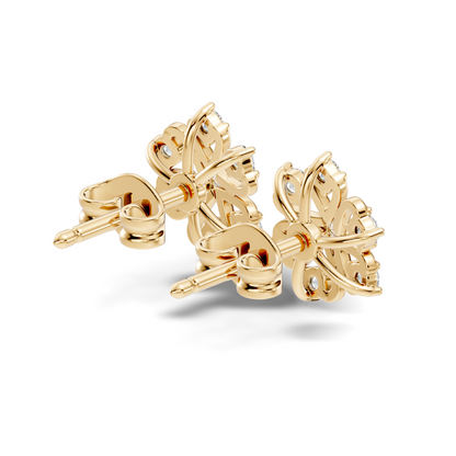 Round Shape Natural-Lab Grown Stunning Diamond Earrings For Her