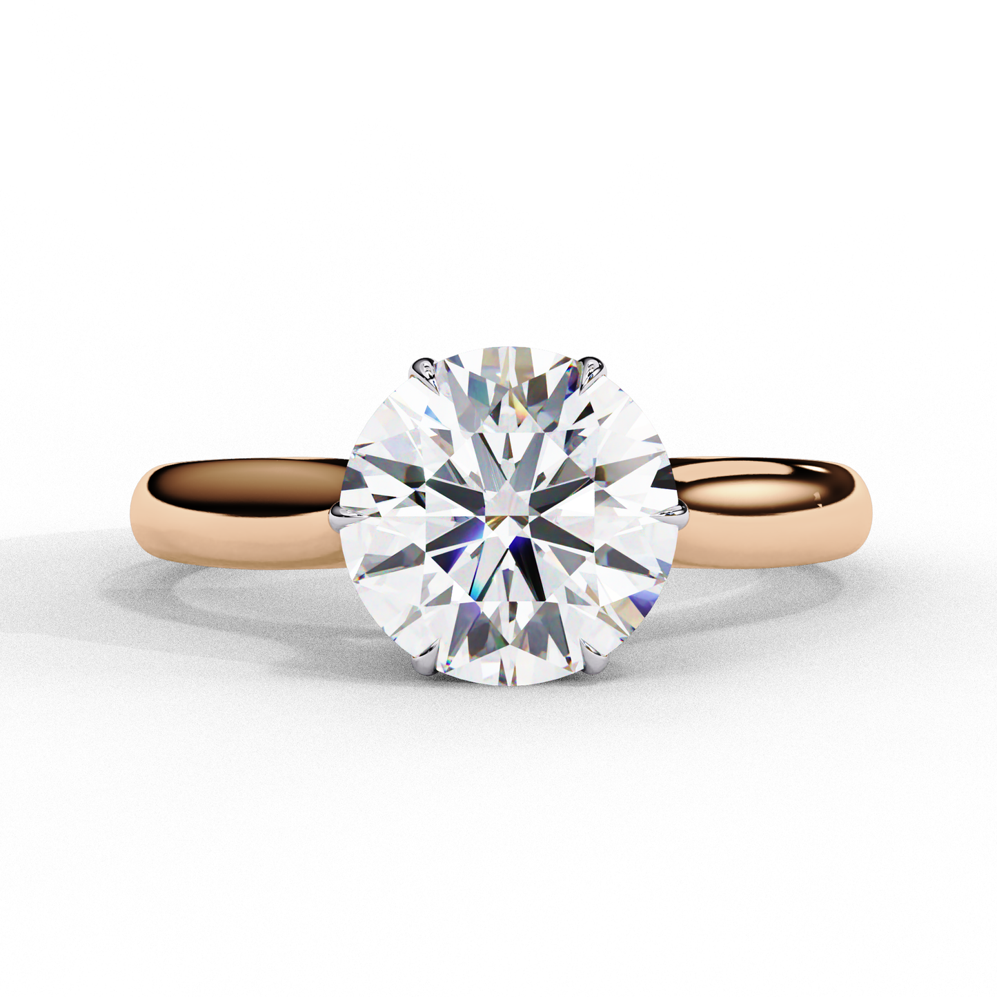 Round Shape Shinning One Stone Lab Grown Diamond Ring For Women Occasionally Wear