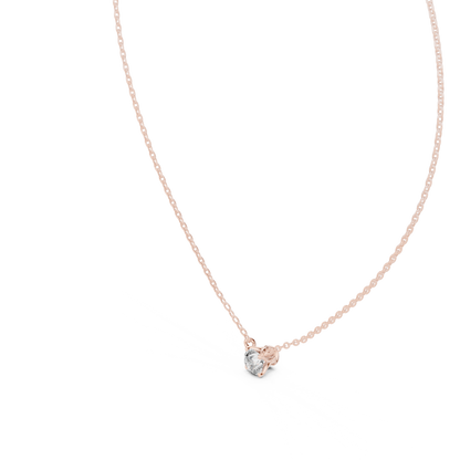 Classic 0.50 CT Round Cut labgrown Diamond Solitaire Pendant Minimalist Jewelry Collection - HIGHCARAT DIAMONDS