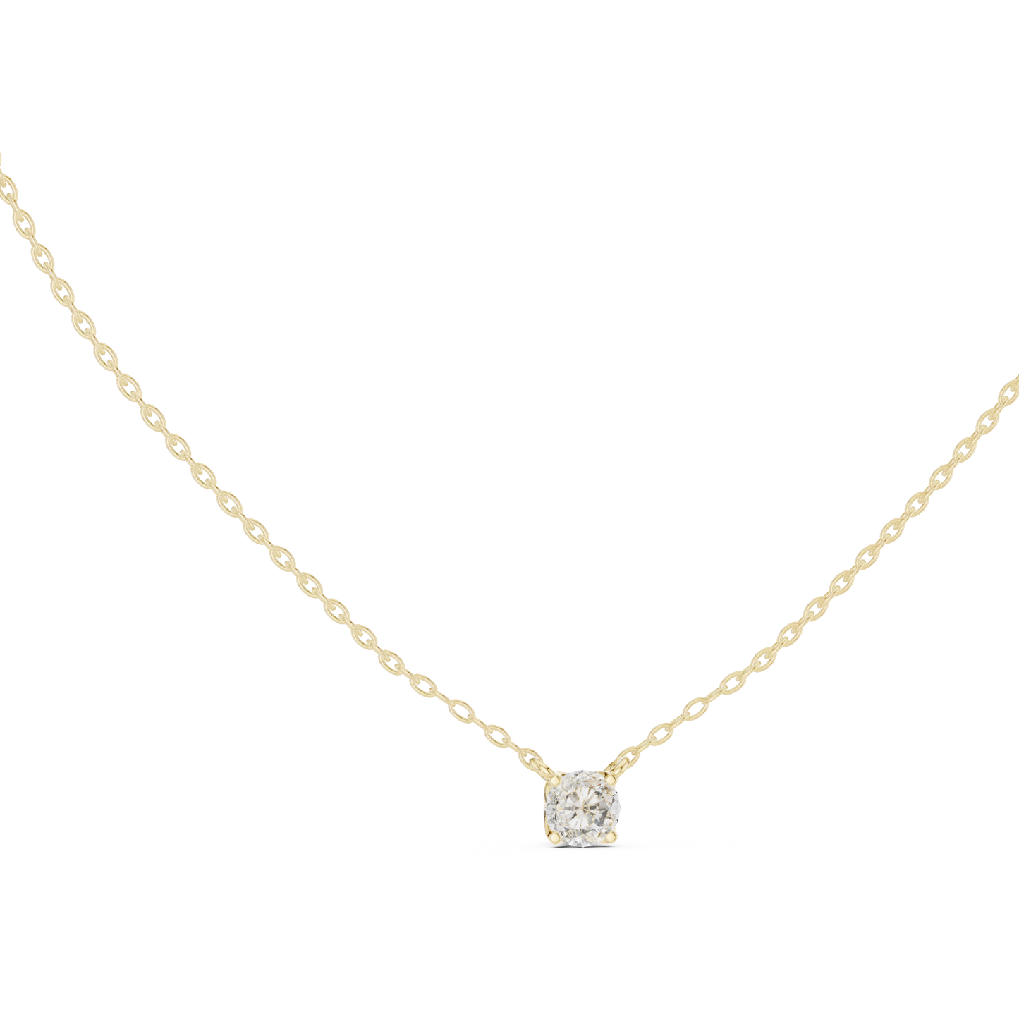 Classic 0.50 CT Round Cut labgrown Diamond Solitaire Pendant Minimalist Jewelry Collection - HIGHCARAT DIAMONDS