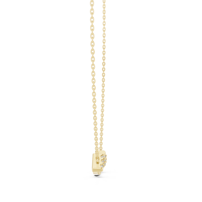 Round Shape Stunning 14k Solid Gold Diamond Pendant For Women Daily Wear