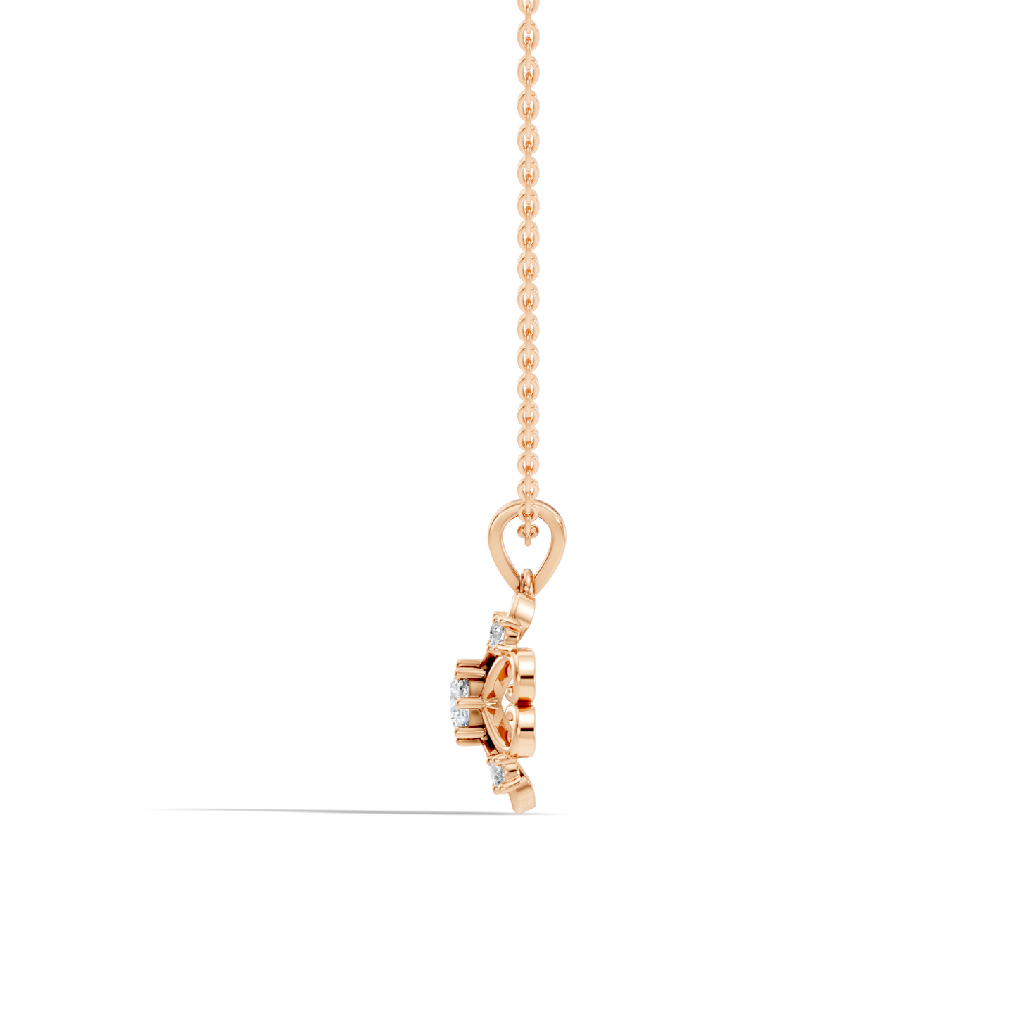 Elegant Cushion Cut Lab-Grown Diamond Pendant In 14K Solid White Gold - HIGHCARAT DIAMONDS