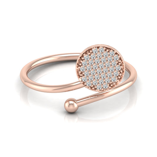 Round Shaped Bypass Women's Ring Or Her Contemporary Look For Every Day - HIGHCARAT DIAMONDS