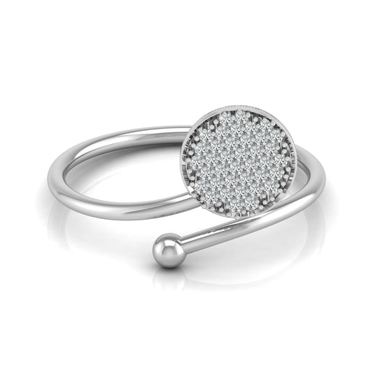 Round Shaped Bypass Women's Ring Or Her Contemporary Look For Every Day - HIGHCARAT DIAMONDS