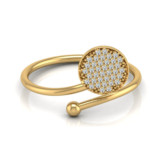 Round Shaped Bypass Women's Ring Or Her Contemporary Look For Every Day - HIGHCARAT DIAMONDS