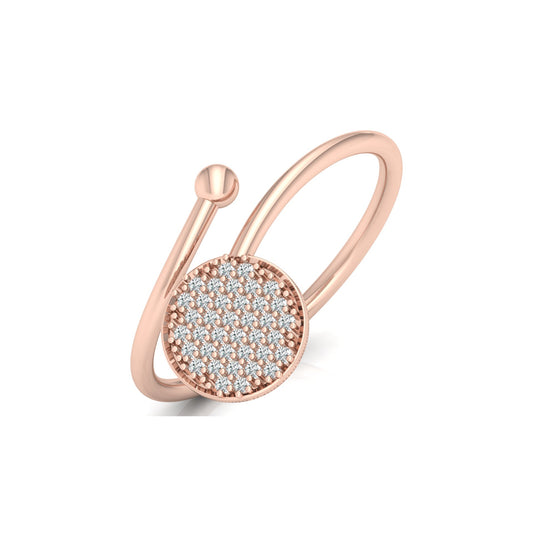 Round Shaped Bypass Women's Ring Or Her Contemporary Look For Every Day - HIGHCARAT DIAMONDS