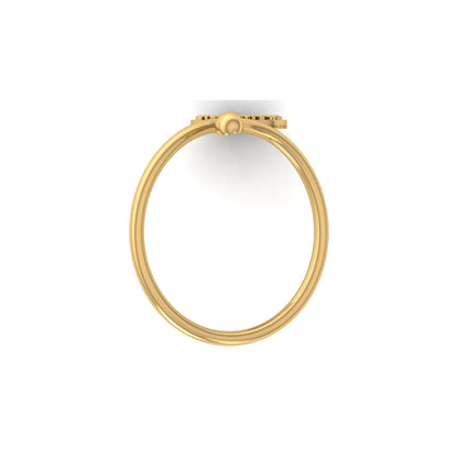 Round Shaped Bypass Women's Ring Or Her Contemporary Look For Every Day