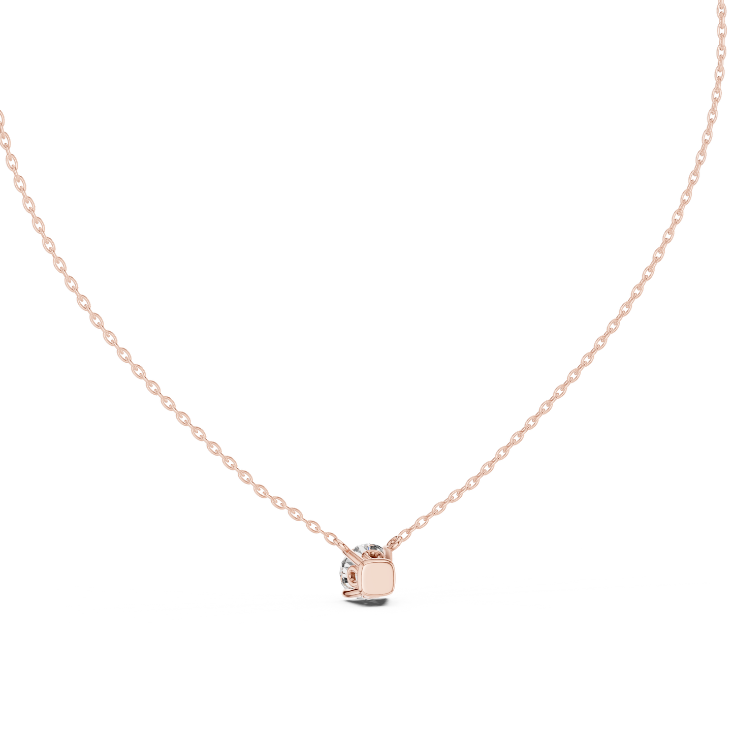 Round Shaped Diamond Pendant Lab Grown Diamond Necklace Elegant Gift For Women