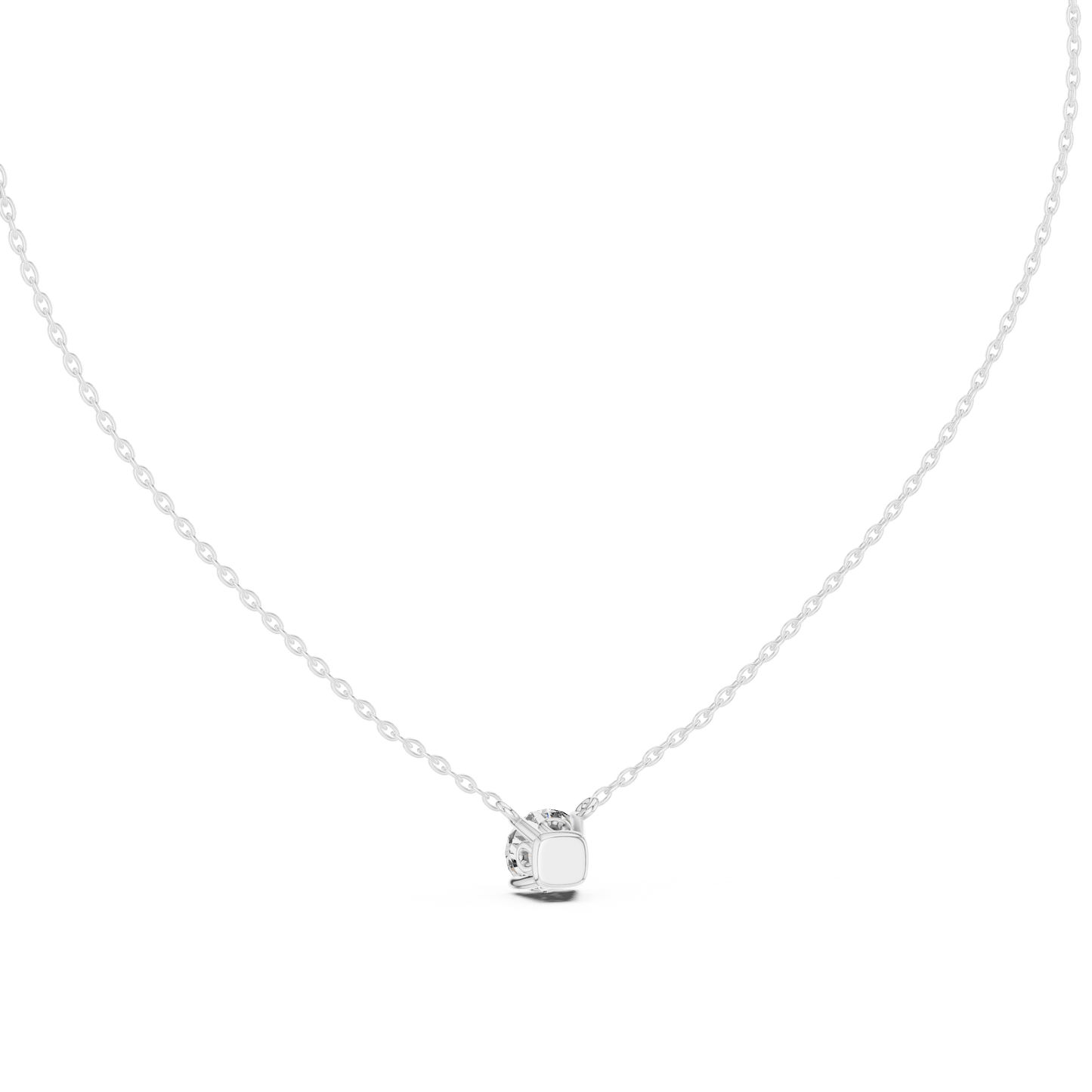 Round Shaped Diamond Pendant Lab Grown Diamond Necklace Elegant Gift For Women
