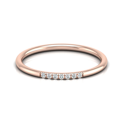 Round Shaped Lab grown And Natural Diamond Unique Minimalist  Band Ring For Women's - HIGHCARAT DIAMONDS