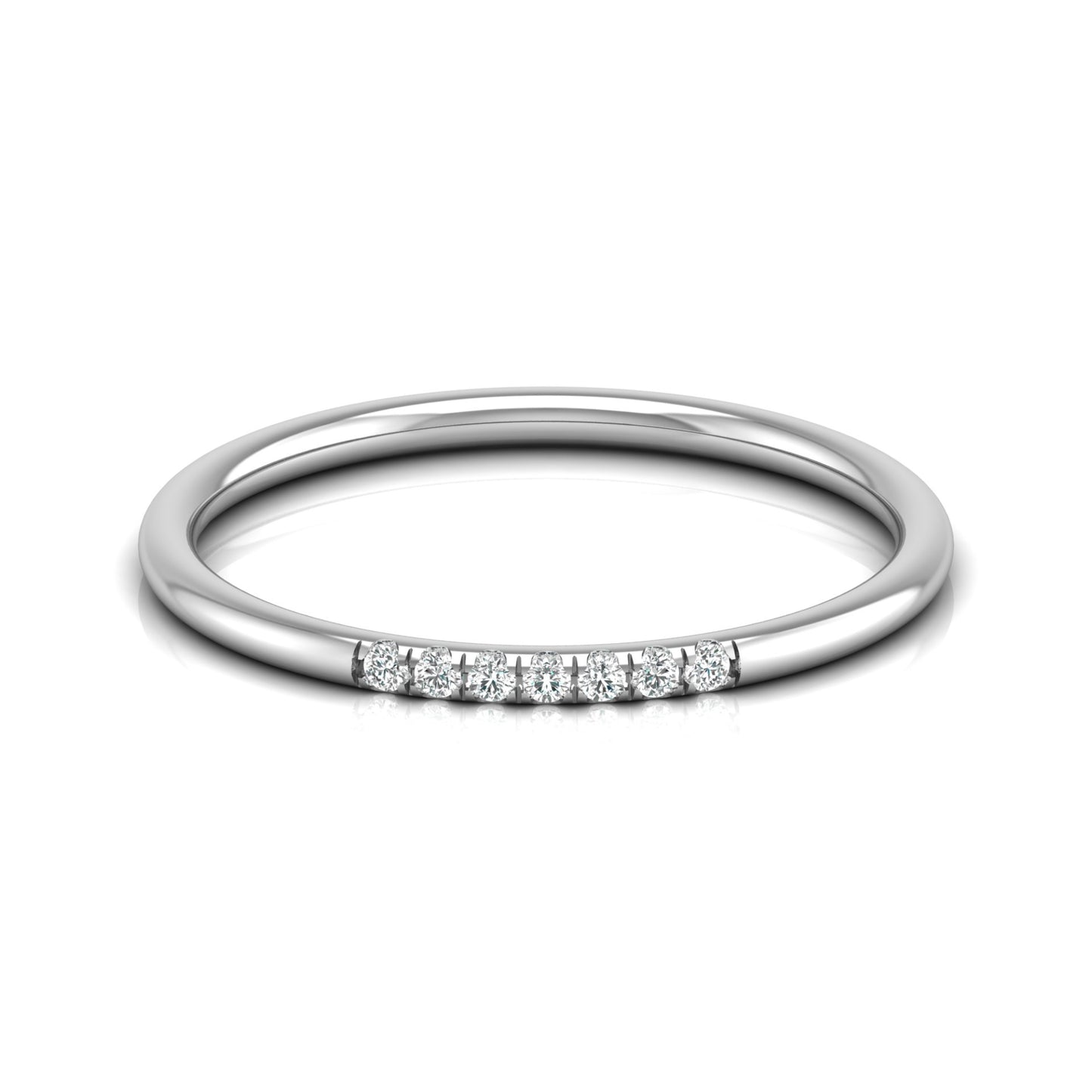 Round Shaped Lab grown And Natural Diamond Unique Minimalist  Band Ring For Women's - HIGHCARAT DIAMONDS