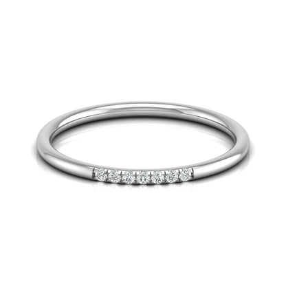 Round Shaped Lab grown And Natural Diamond Unique Minimalist  Band Ring For Women's - HIGHCARAT DIAMONDS