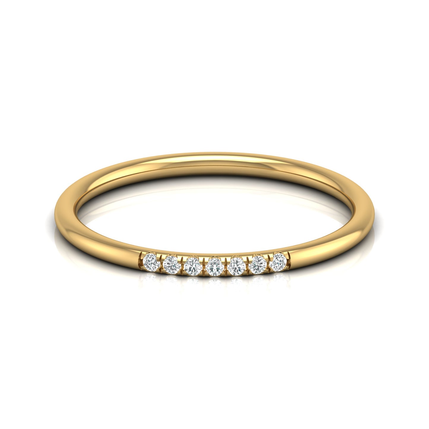Round Shaped Lab grown And Natural Diamond Unique Minimalist  Band Ring For Women's - HIGHCARAT DIAMONDS