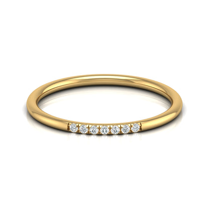 Round Shaped Lab grown And Natural Diamond Unique Minimalist  Band Ring For Women's - HIGHCARAT DIAMONDS