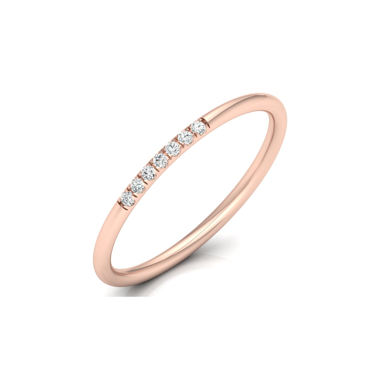 Round Shaped Lab grown And Natural Diamond Unique Minimalist  Band Ring For Women's - HIGHCARAT DIAMONDS