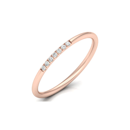 Round Shaped Lab grown And Natural Diamond Unique Minimalist  Band Ring For Women's - HIGHCARAT DIAMONDS