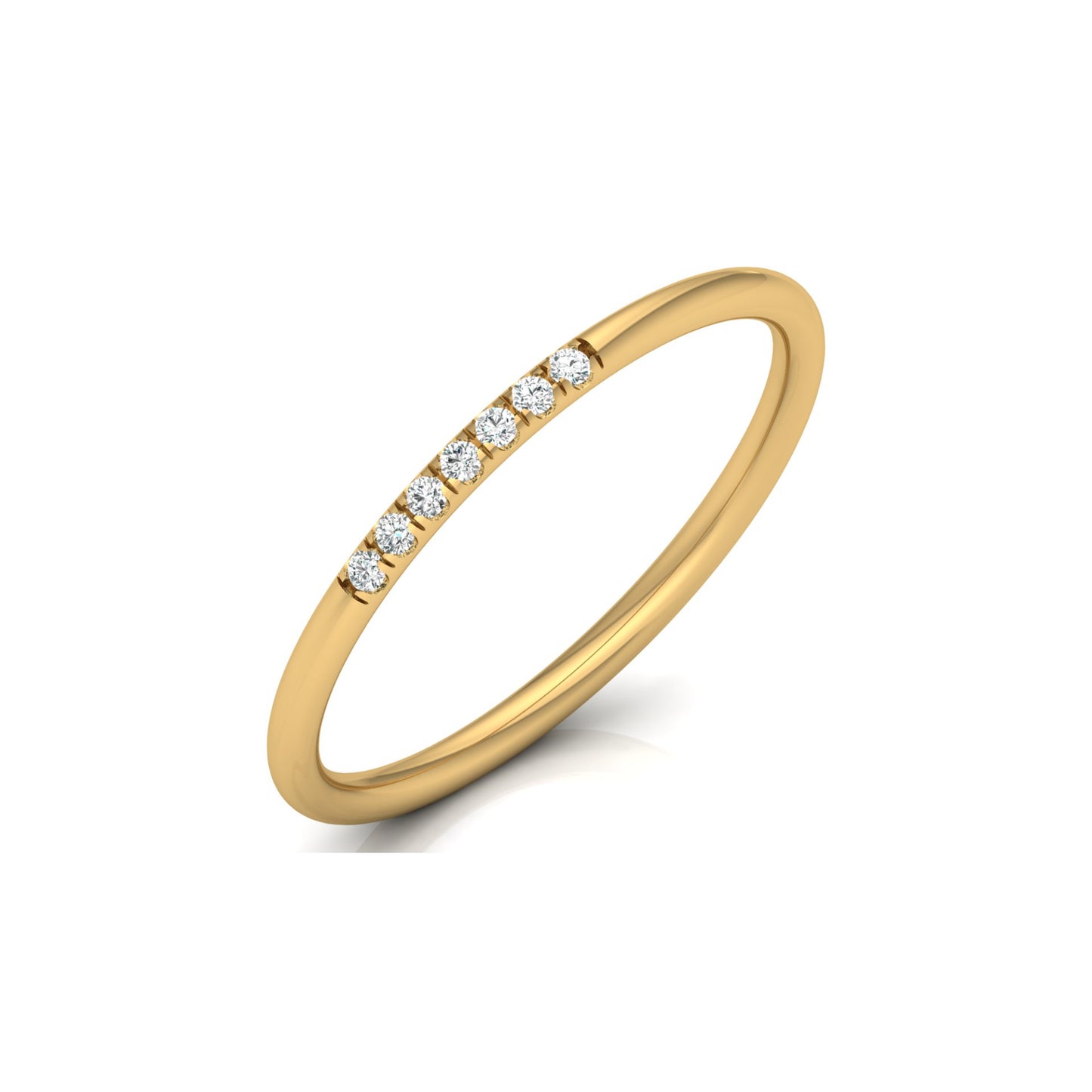 Round Shaped Lab grown And Natural Diamond Unique Minimalist  Band Ring For Women's - HIGHCARAT DIAMONDS