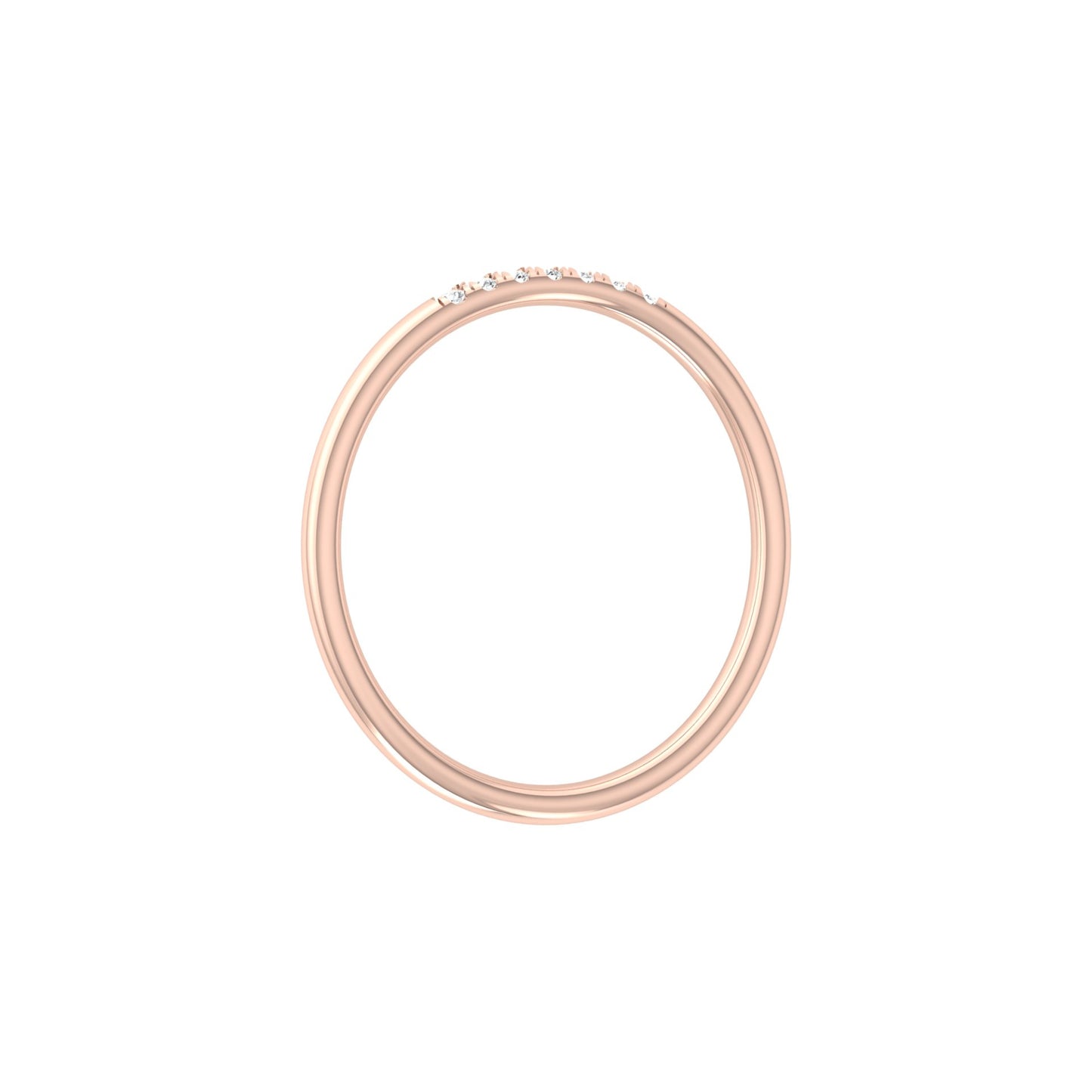 Round Shaped Lab grown And Natural Diamond Unique Minimalist  Band Ring For Women's - HIGHCARAT DIAMONDS