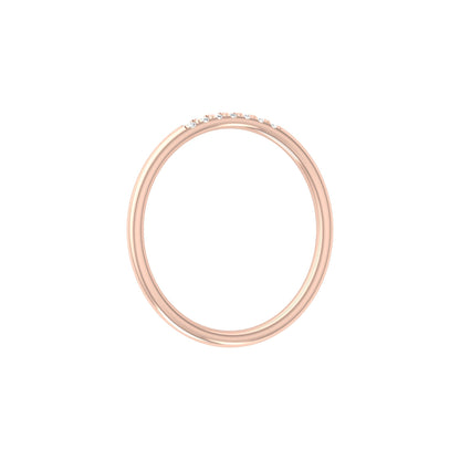 Round Shaped Lab grown And Natural Diamond Unique Minimalist  Band Ring For Women's - HIGHCARAT DIAMONDS