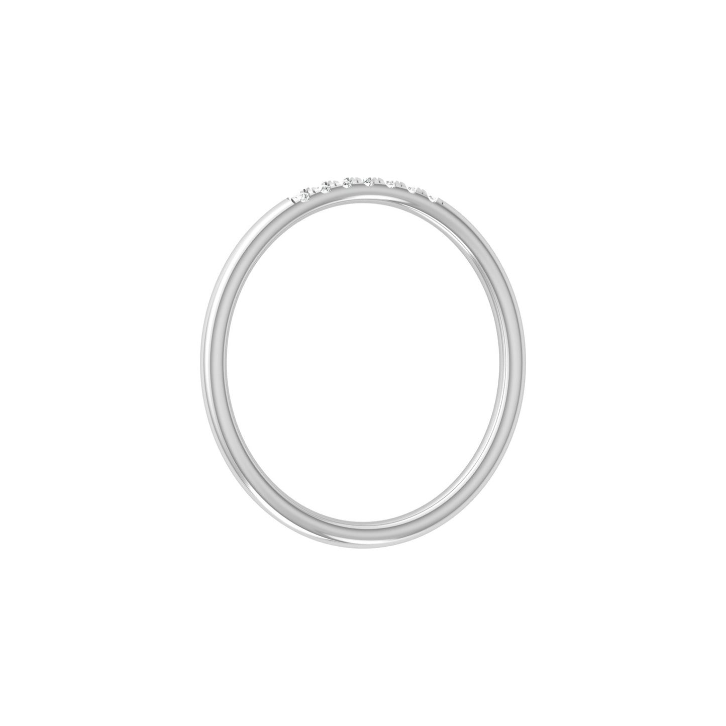 Round Shaped Lab grown And Natural Diamond Unique Minimalist  Band Ring For Women's - HIGHCARAT DIAMONDS