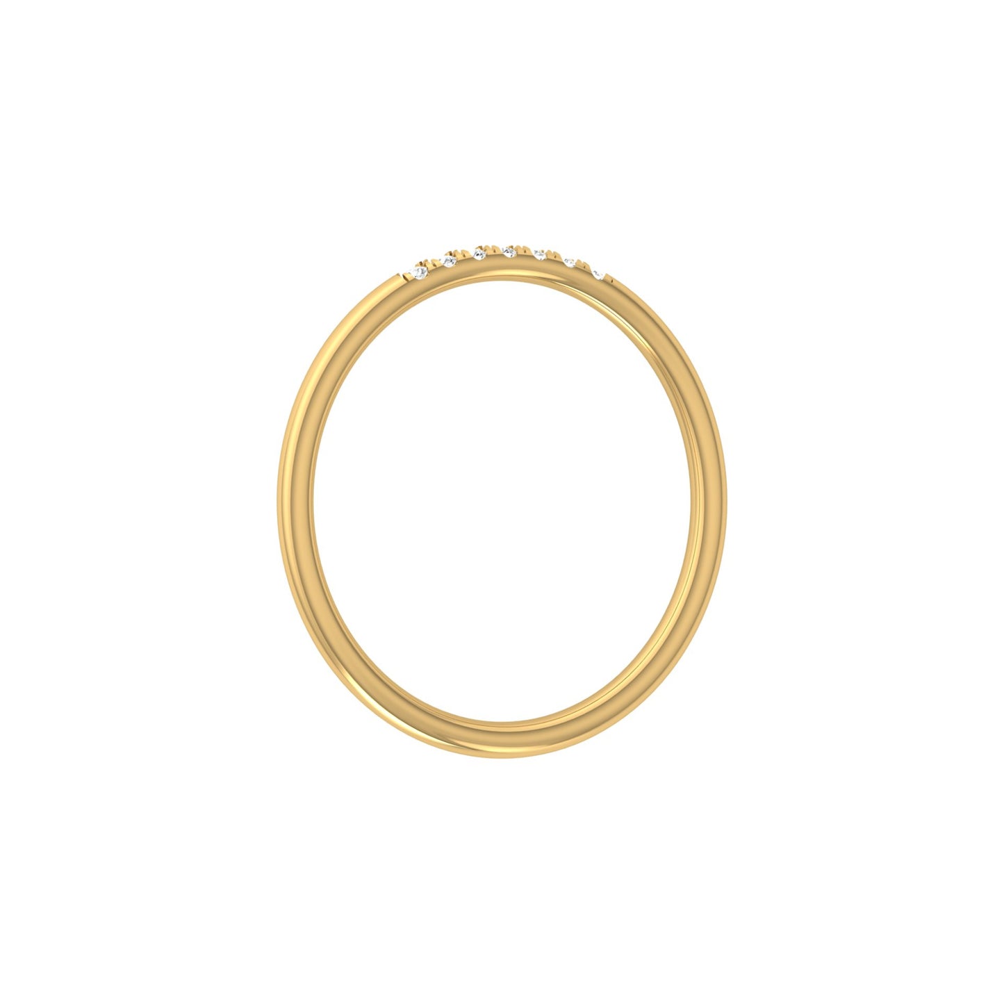 Round Shaped Lab grown And Natural Diamond Unique Minimalist  Band Ring For Women's - HIGHCARAT DIAMONDS