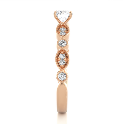 Round Shapes Colorless Lab grown Diamond 14K Solitaire Diamond Ring Perfect Gift For Her - HIGHCARAT DIAMONDS