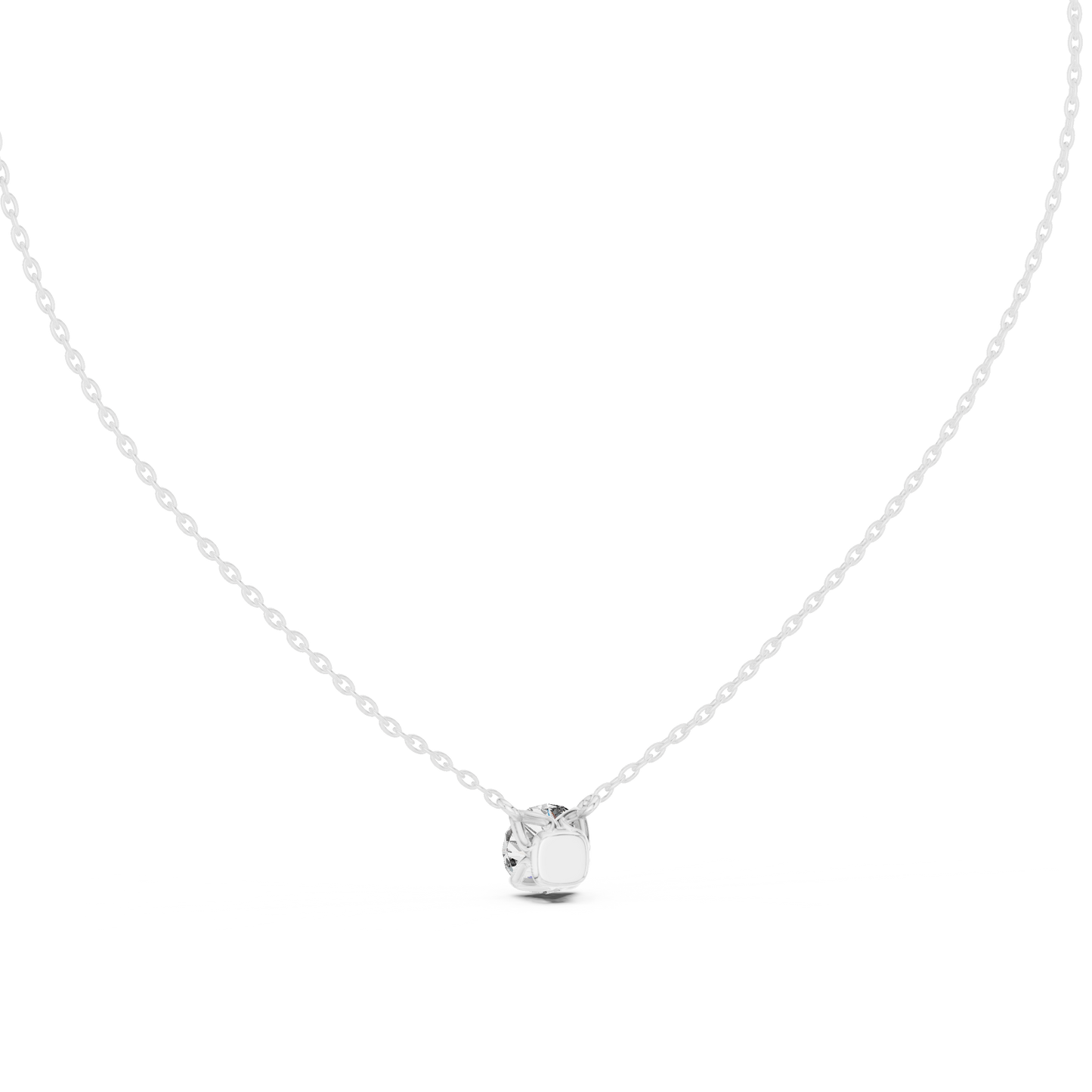 Round Shape Labgrown Pendant Dainty Solitaire Necklace For Women In 14K Gold - HIGHCARAT DIAMONDS