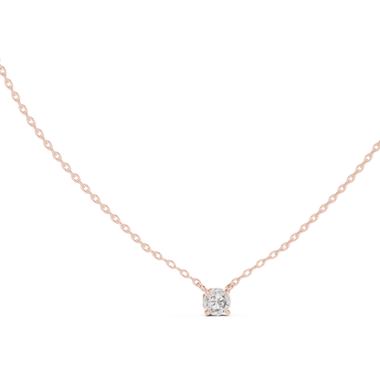 0.50 CT Minimalist Colorless Round Labgrown Diamond pendant For Her In 14k Solid Gold - HIGHCARAT DIAMONDS