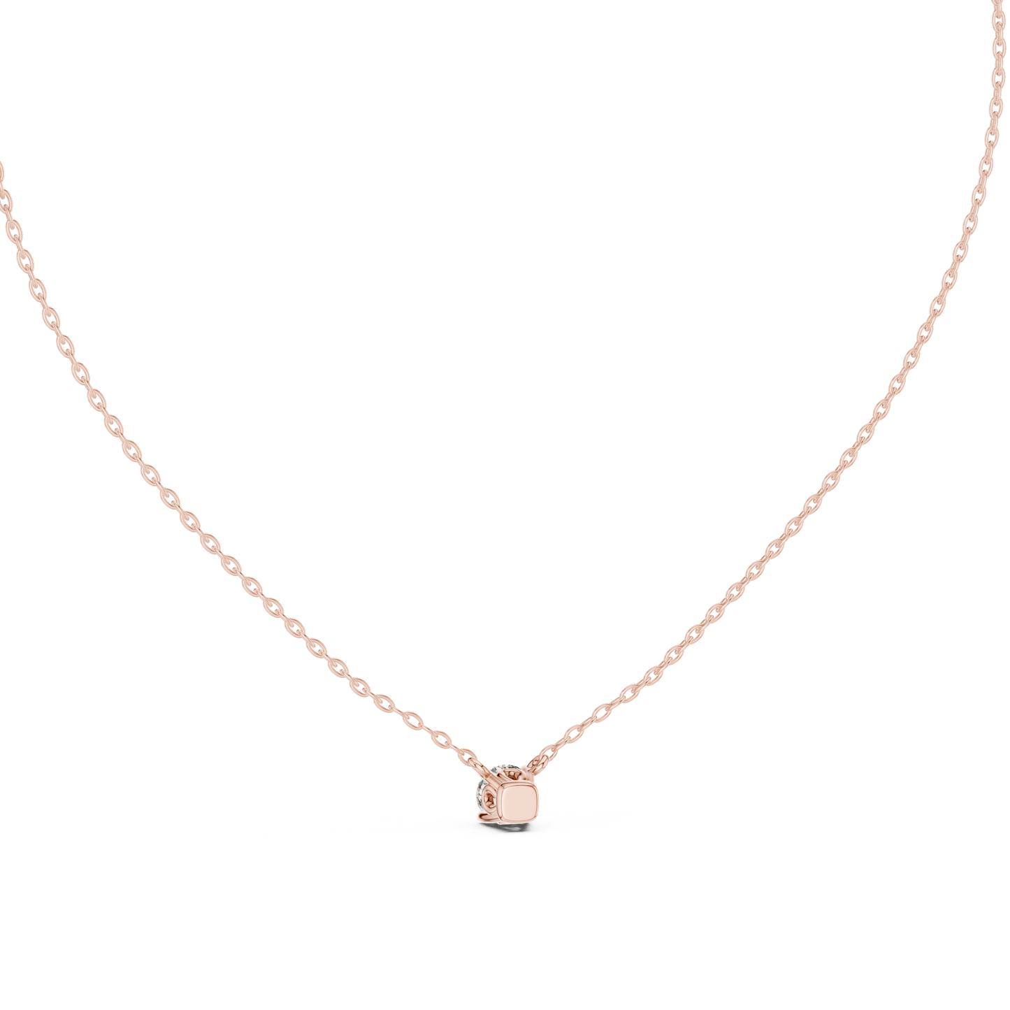 0.50 CT Minimalist Colorless Round Labgrown Diamond pendant For Her In 14k Solid Gold - HIGHCARAT DIAMONDS