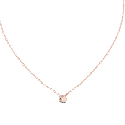 0.50 CT Minimalist Colorless Round Labgrown Diamond pendant For Her In 14k Solid Gold - HIGHCARAT DIAMONDS