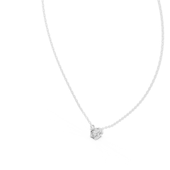 0.50 CT Minimalist Colorless Round Labgrown Diamond pendant For Her In 14k Solid Gold - HIGHCARAT DIAMONDS
