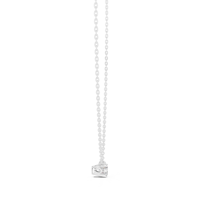 0.50 CT Minimalist Colorless Round Labgrown Diamond pendant For Her In 14k Solid Gold - HIGHCARAT DIAMONDS