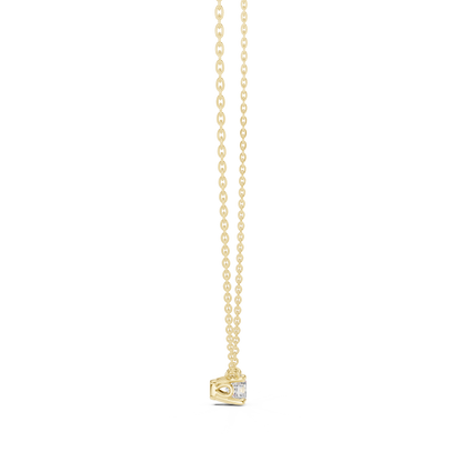 0.50 CT Minimalist Colorless Round Labgrown Diamond pendant For Her In 14k Solid Gold - HIGHCARAT DIAMONDS