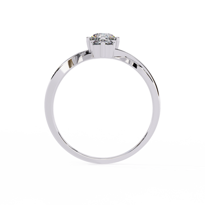 Round Three Stone Lab Diamond Split Shank Ring - HIGHCARAT DIAMONDS