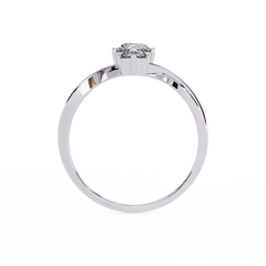 Round Three Stone Lab Diamond Split Shank Ring - HIGHCARAT DIAMONDS