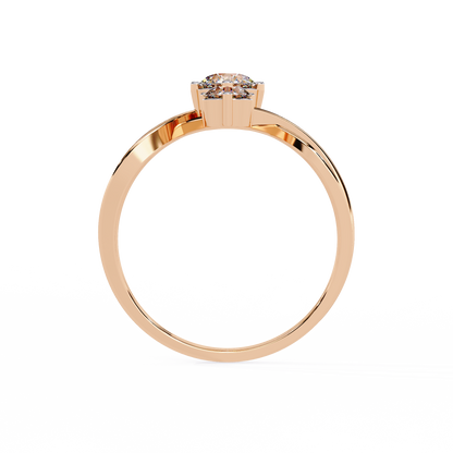 Round Three Stone Lab Diamond Split Shank Ring - HIGHCARAT DIAMONDS