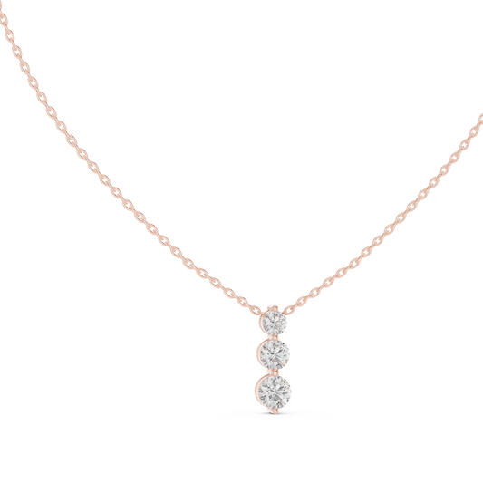 Round Shape Lab Grown 10k White Gold Stunning Vintage Style Pendant For Wedding Wear - HIGHCARAT DIAMONDS
