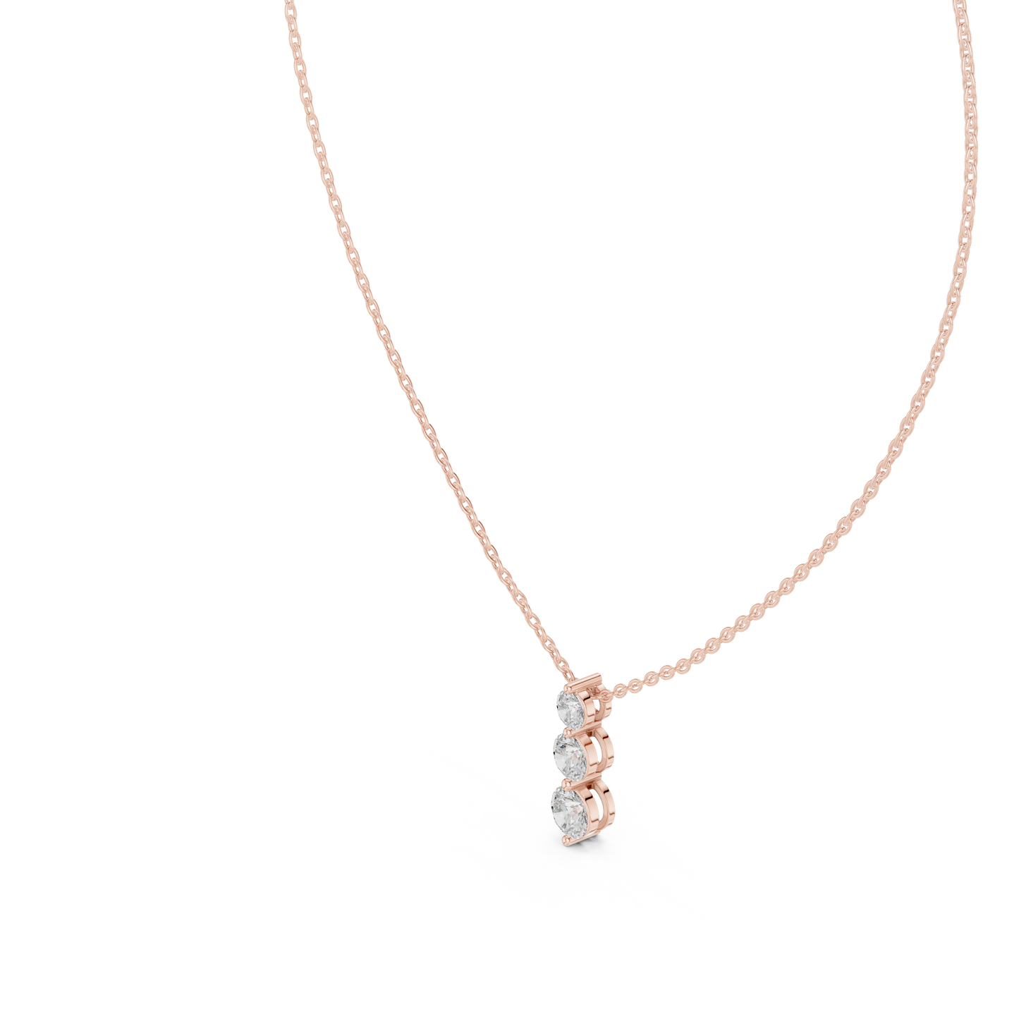Round Shape Lab Grown 10k White Gold Stunning Vintage Style Pendant For Wedding Wear - HIGHCARAT DIAMONDS