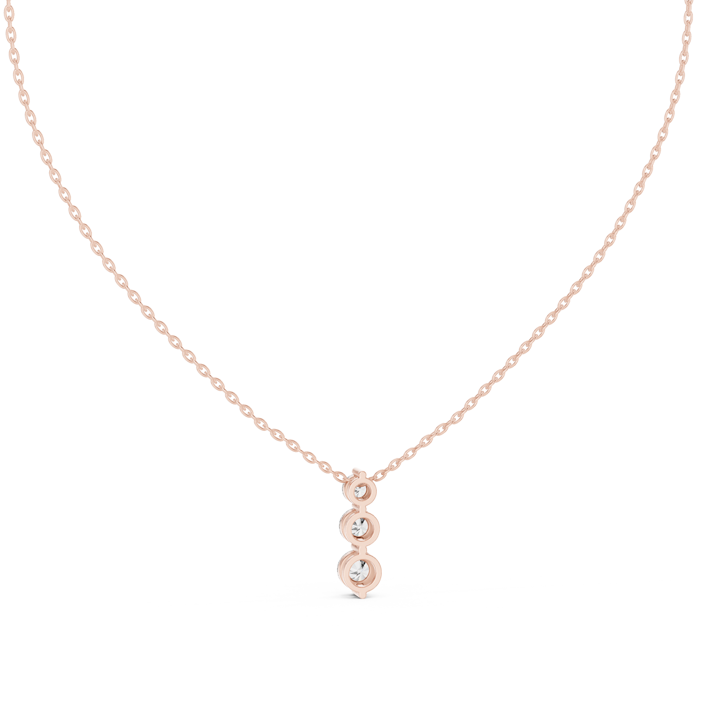 Round Shape Lab Grown 10k White Gold Stunning Vintage Style Pendant For Wedding Wear - HIGHCARAT DIAMONDS
