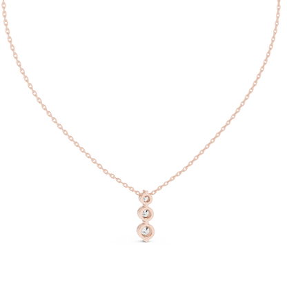 Round Shape Lab Grown 10k White Gold Stunning Vintage Style Pendant For Wedding Wear - HIGHCARAT DIAMONDS
