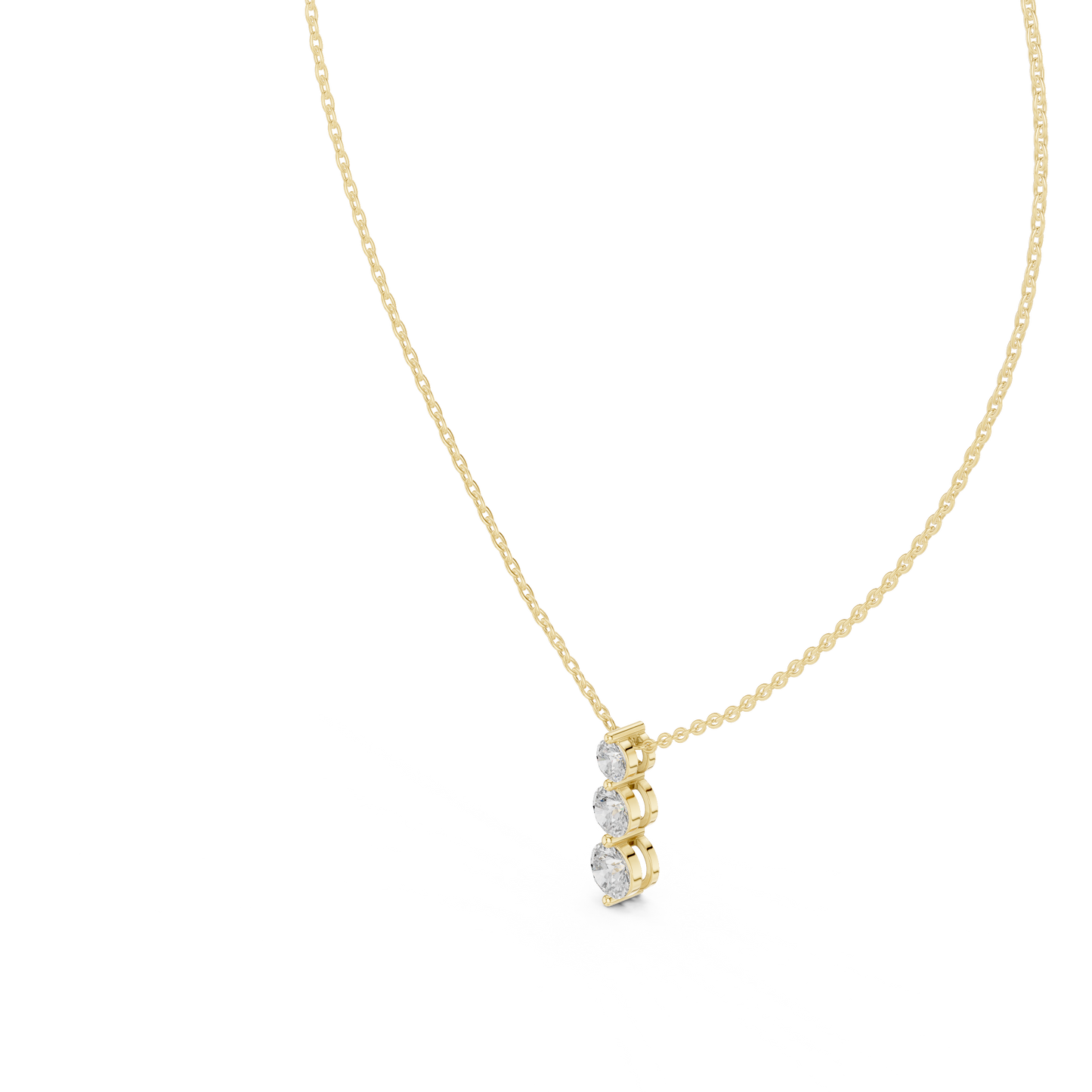 Round Shape Lab Grown 10k White Gold Stunning Vintage Style Pendant For Wedding Wear - HIGHCARAT DIAMONDS